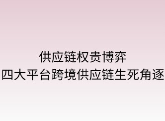 供應(yīng)鏈權(quán)責(zé)博弈：四大平臺跨境生態(tài)鏈生死角逐