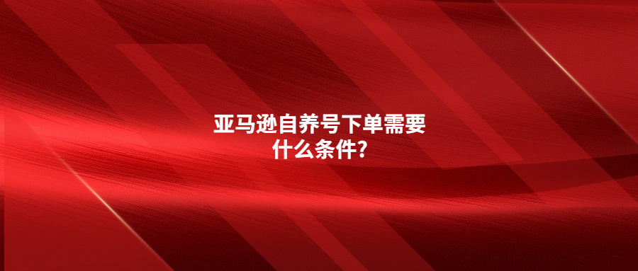 亞馬遜自養(yǎng)號(hào)下單需要什么條件?